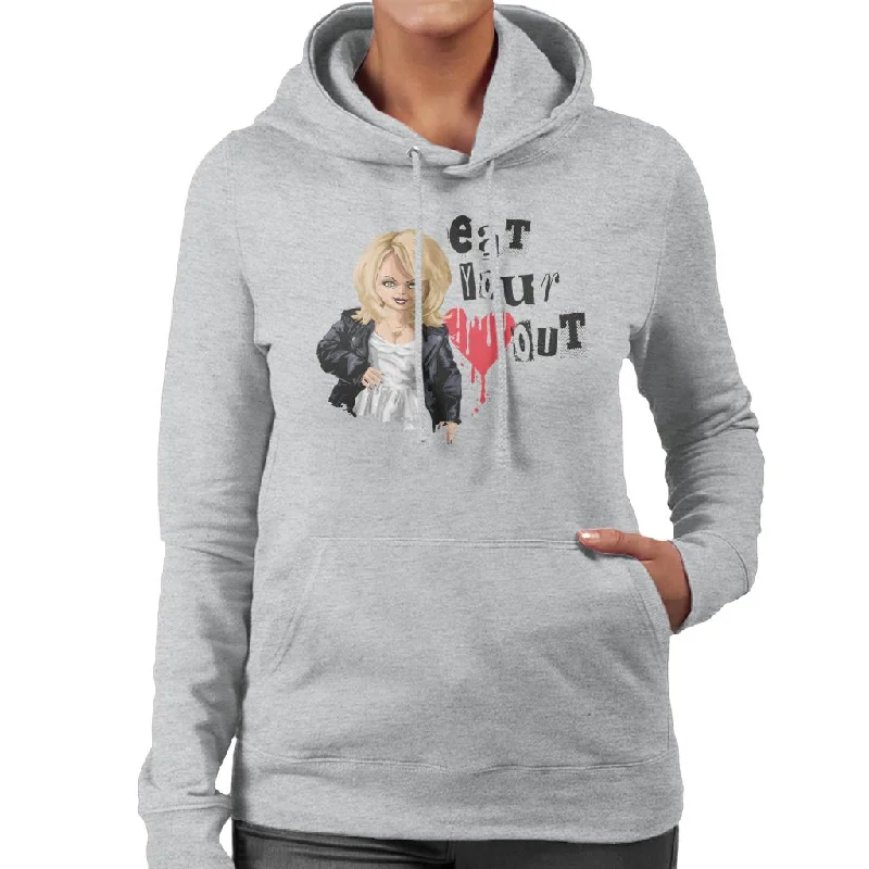 Chucky Tiffany Valentine Eat Your Heart Out Women's Hooded Sweatshirt