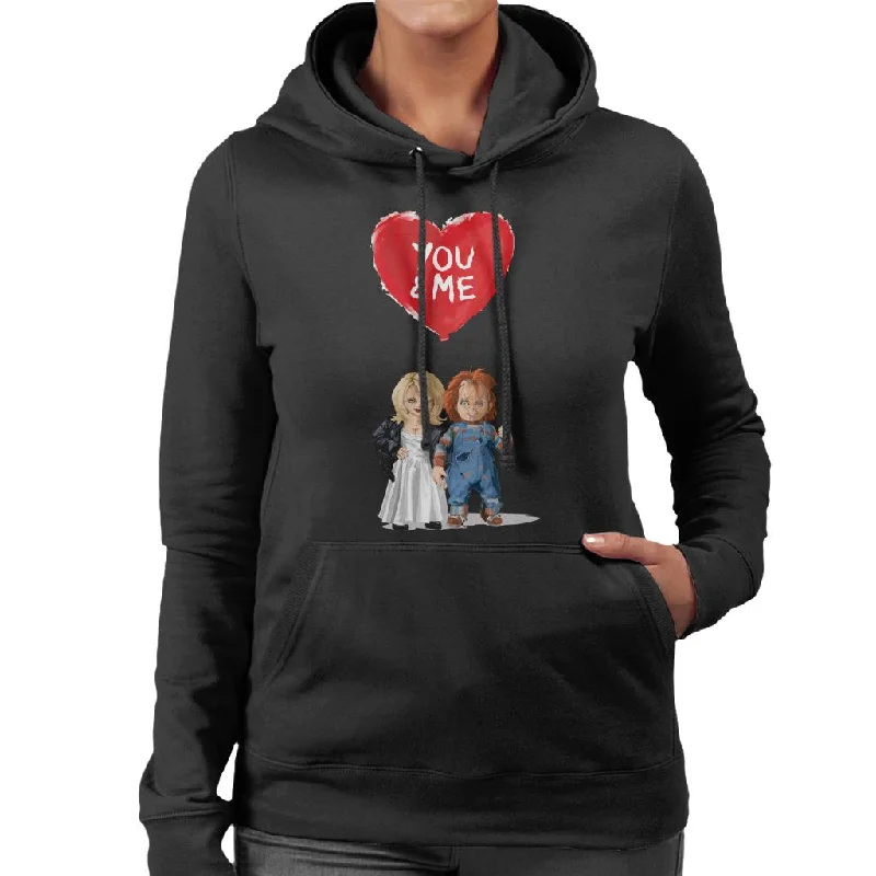 Chucky Tiffany Valentine You And Me Women's Hooded Sweatshirt