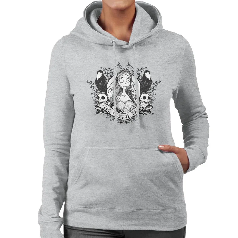 Corpse Bride Halloween Skulls Women's Hooded Sweatshirt