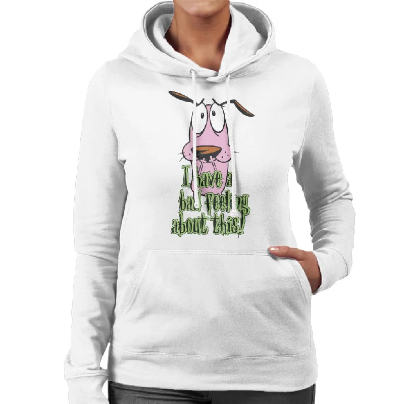 Courage The Cowardly Dog Halloween Bad Feeling Women's Hooded Sweatshirt