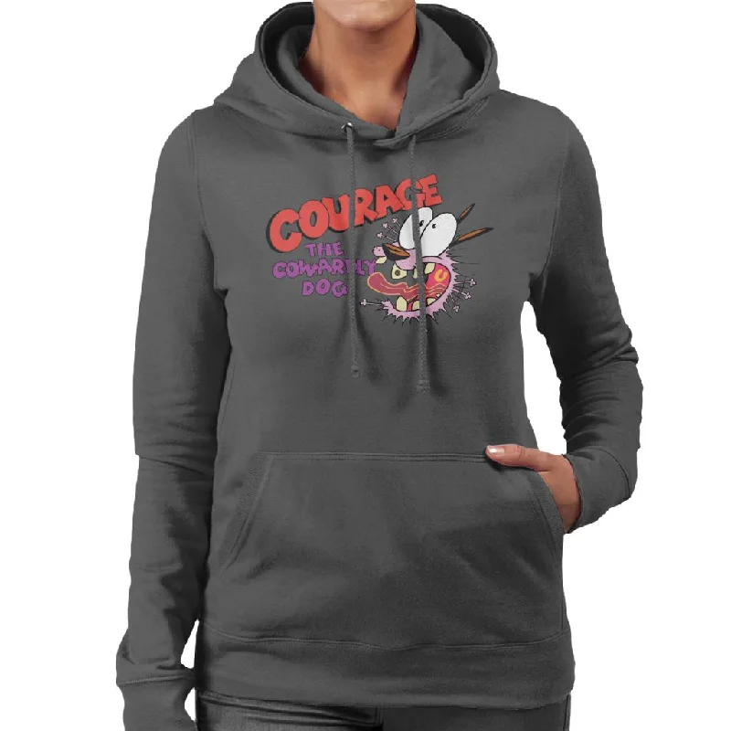 Courage The Cowardly Dog Halloween Scared Women's Hooded Sweatshirt