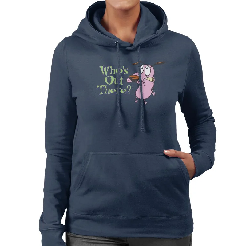 Courage The Cowardly Dog Halloween Who's Out There Women's Hooded Sweatshirt