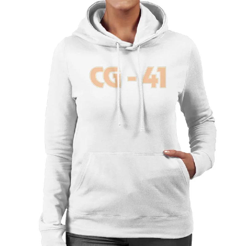 Curious George Peach C G 41 Women's Hooded Sweatshirt