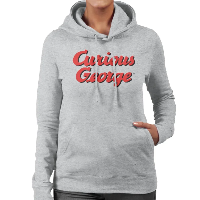 Curious George Red Logo Women's Hooded Sweatshirt