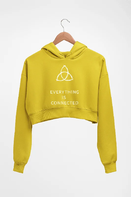 Everything is Connected Crop HOODIE FOR WOMEN Hoodie with Ribbed Hem Stretchable Secure Everything is Connected Crop HOODIE FOR WOMEN Hoodie with Ribbed Hem Stretchable Secure