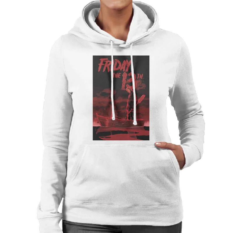 Friday 13th Crimson Boat Women's Hooded Sweatshirt Hoodie with Tie-Dye Psychedelic Retro Friday 13th Crimson Boat Women's Hooded Sweatshirt Hoodie with Tie-Dye Psychedelic Retro