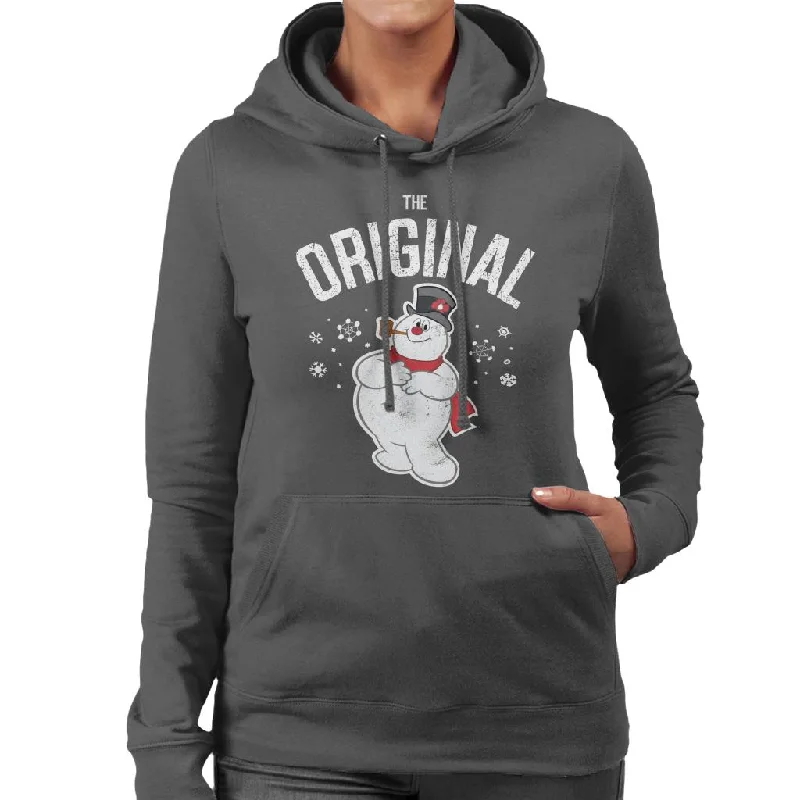 Frosty The Snowman Christmas The Original Women's Hooded Sweatshirt Hoodie with Hem Fringe Bohemian Relaxed Frosty The Snowman Christmas The Original Women's Hooded Sweatshirt Hoodie with Hem Fringe Bohemian Relaxed