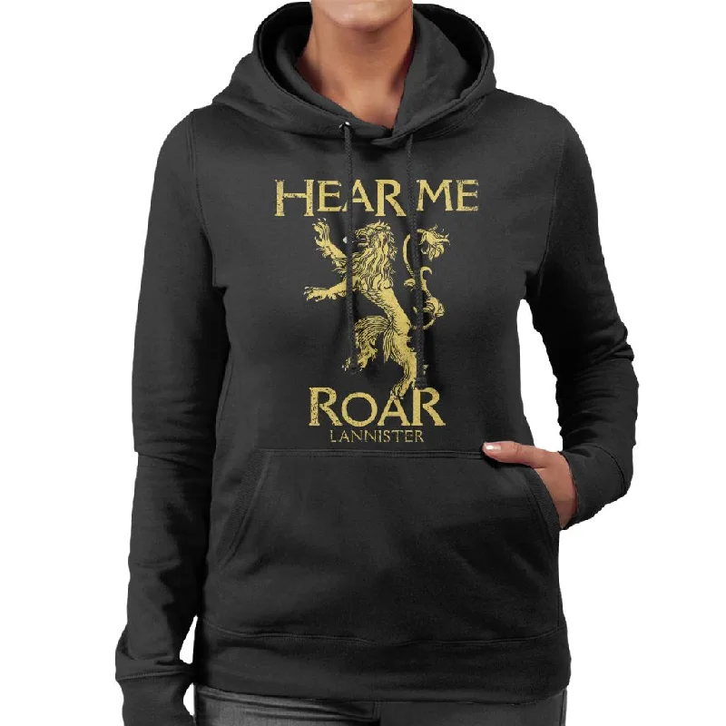 Game Of Thrones Lannister Hear Me Roar Women's Hooded Sweatshirt Hoodie with Crew Neck Simple Timeless Game Of Thrones Lannister Hear Me Roar Women's Hooded Sweatshirt Hoodie with Crew Neck Simple Timeless