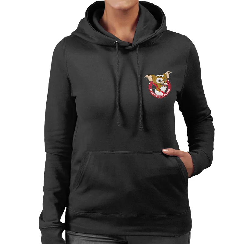 Gremlins Halloween Do Not Feed After Midnight Pocket Print Women's Hooded Sweatshirt Hoodie with Reflective Safety Nightwear Gremlins Halloween Do Not Feed After Midnight Pocket Print Women's Hooded Sweatshirt Hoodie with Reflective Safety Nightwear