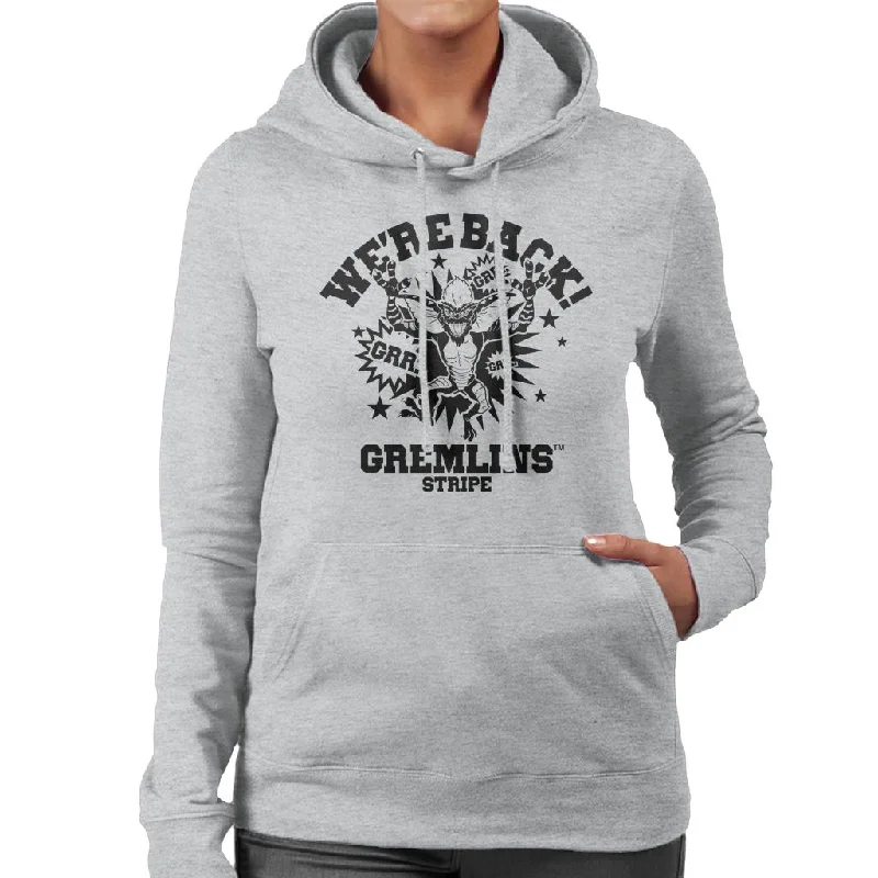 Gremlins Halloween We Are Back Women's Hooded Sweatshirt Hoodie with Oversized Fit Loose Comfortable Gremlins Halloween We Are Back Women's Hooded Sweatshirt Hoodie with Oversized Fit Loose Comfortable