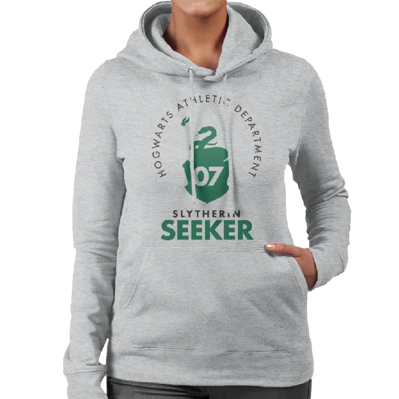 Harry Potter Slytherin Quidditch Seeker Women's Hooded Sweatshirt Hoodie with Hem Fringe Bohemian Relaxed Harry Potter Slytherin Quidditch Seeker Women's Hooded Sweatshirt Hoodie with Hem Fringe Bohemian Relaxed