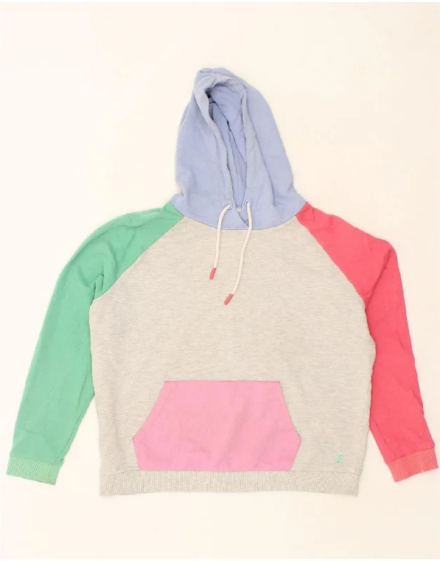 JOULES Womens Loose Fit Hoodie Jumper UK 14 Large Multicoloured Hoodie with Zipper Placket Modern Functional JOULES Womens Loose Fit Hoodie Jumper UK 14 Large Multicoloured Hoodie with Zipper Placket Modern Functional
