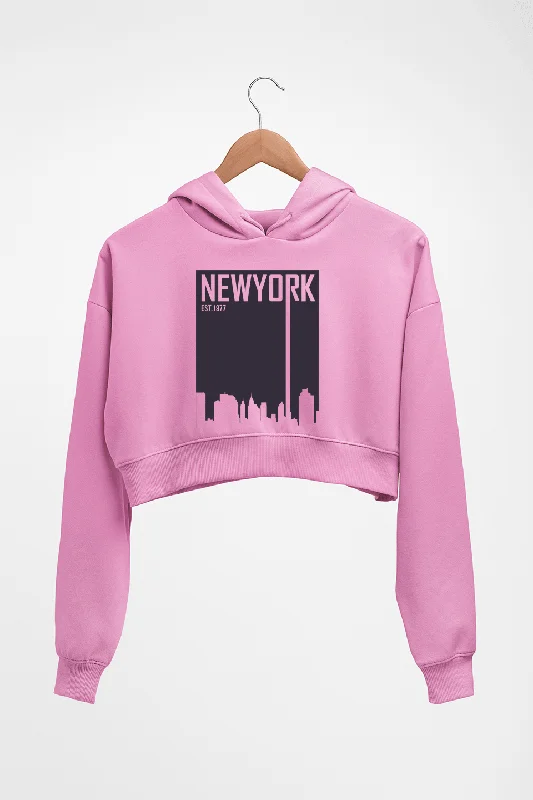 New York Crop HOODIE FOR WOMEN