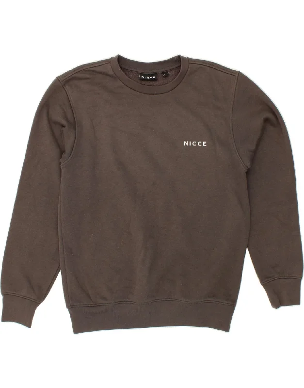 NICCE Mens Sweatshirt Jumper Medium Grey Cotton Hoodie with Contrast Stitching Detailed Premium NICCE Mens Sweatshirt Jumper Medium Grey Cotton Hoodie with Contrast Stitching Detailed Premium