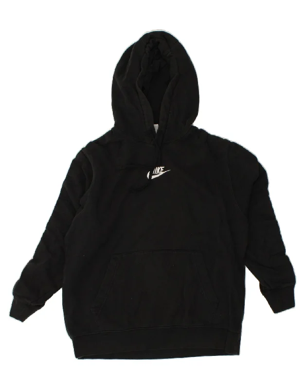 NIKE Mens Graphic Hoodie Jumper Large Black Cotton Hoodie with Side Slits Relaxed Casual NIKE Mens Graphic Hoodie Jumper Large Black Cotton Hoodie with Side Slits Relaxed Casual