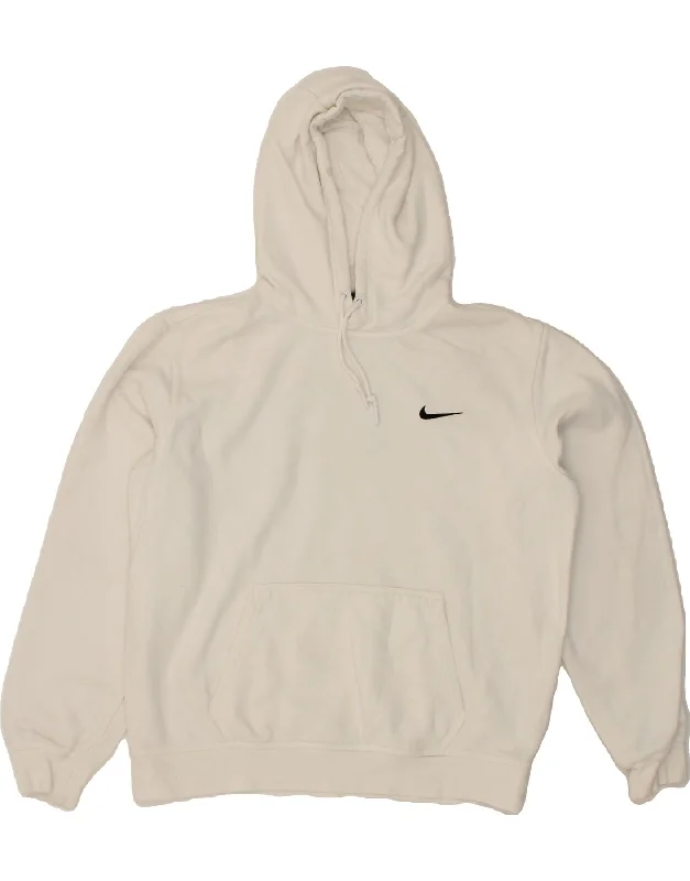 NIKE Mens Hoodie Jumper Large White Cotton Hoodie with Elastic Waist Stretchable Comfortable NIKE Mens Hoodie Jumper Large White Cotton Hoodie with Elastic Waist Stretchable Comfortable