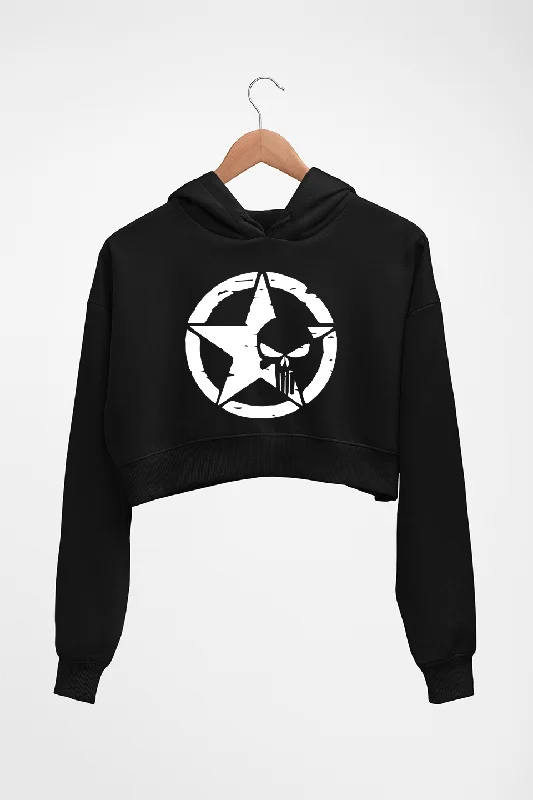 Punisher Crop HOODIE FOR WOMEN