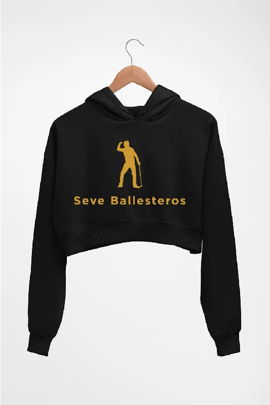 Seve Ballesteros Golf Crop HOODIE FOR WOMEN Hoodie with Button Placket Classic Preppy Seve Ballesteros Golf Crop HOODIE FOR WOMEN Hoodie with Button Placket Classic Preppy