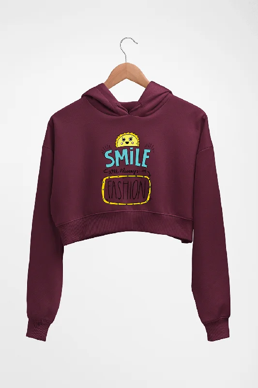 Smile are Always in Fashion Crop HOODIE FOR WOMEN