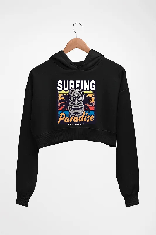 Surfing California Crop HOODIE FOR WOMEN