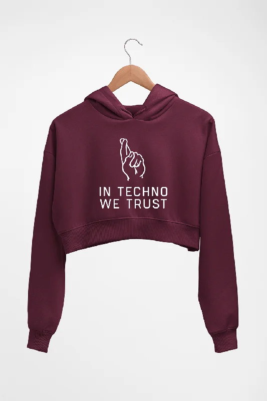 Techno Crop HOODIE FOR WOMEN