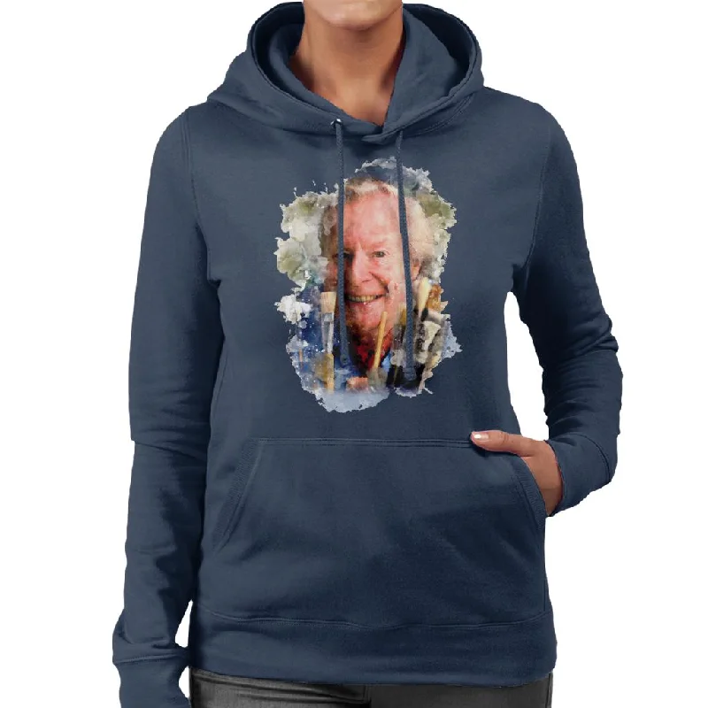 TV Times Artist Tony Hart With Brushes Women's Hooded Sweatshirt