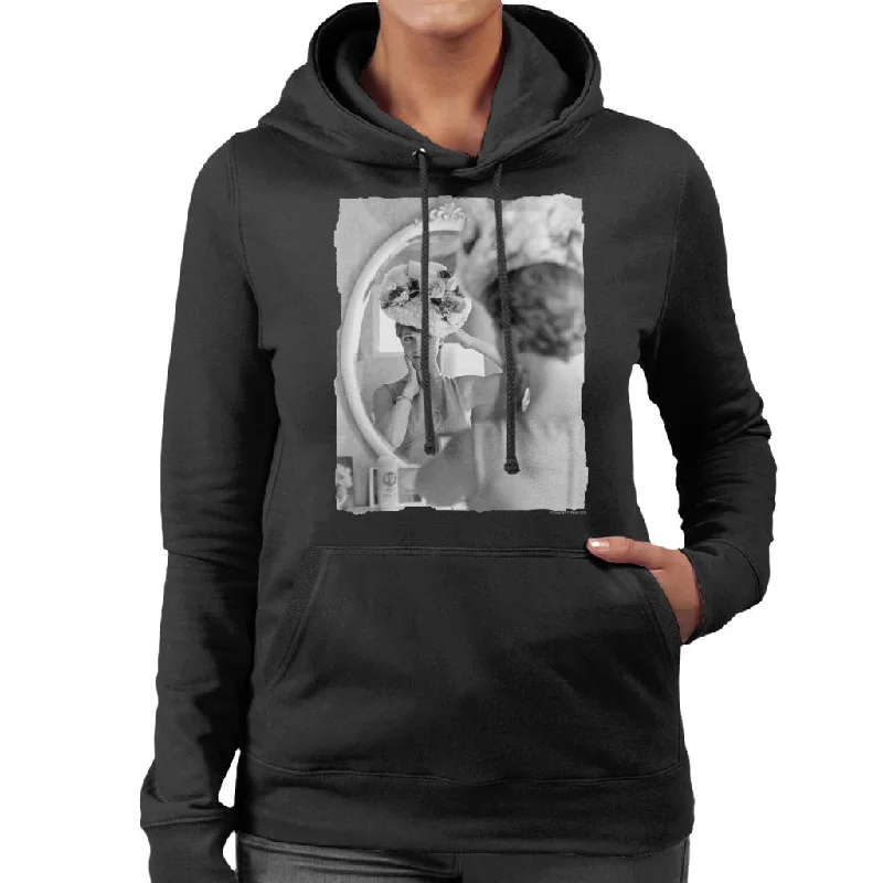 TV Times Julie Andrews Floral Hat Women's Hooded Sweatshirt