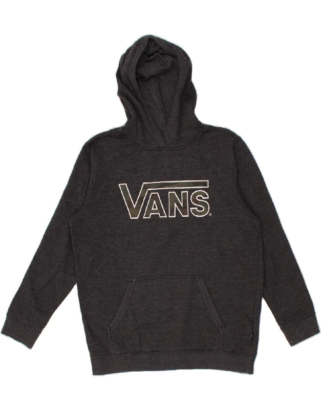 VANS Womens Graphic Hoodie Jumper UK 18 XL Grey Hoodie with Ribbed Cuffs Snug Fit Comfort VANS Womens Graphic Hoodie Jumper UK 18 XL Grey Hoodie with Ribbed Cuffs Snug Fit Comfort