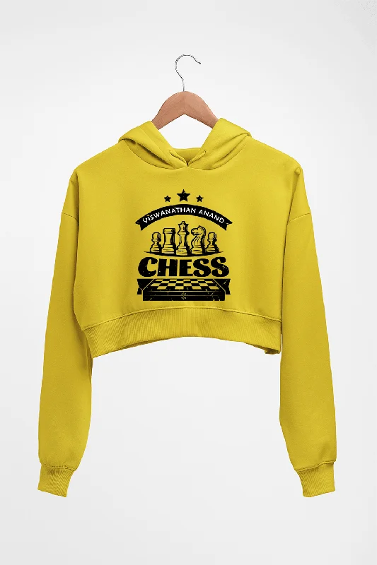 Viswanathan Anand Chess Crop HOODIE FOR WOMEN Hoodie with Pattern Geometric Abstract Viswanathan Anand Chess Crop HOODIE FOR WOMEN Hoodie with Pattern Geometric Abstract