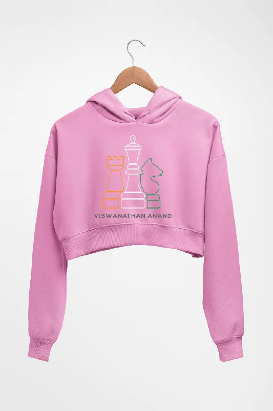 Viswanathan Anand Chess Crop HOODIE FOR WOMEN Hoodie with Illustration Artistic Creative Viswanathan Anand Chess Crop HOODIE FOR WOMEN Hoodie with Illustration Artistic Creative