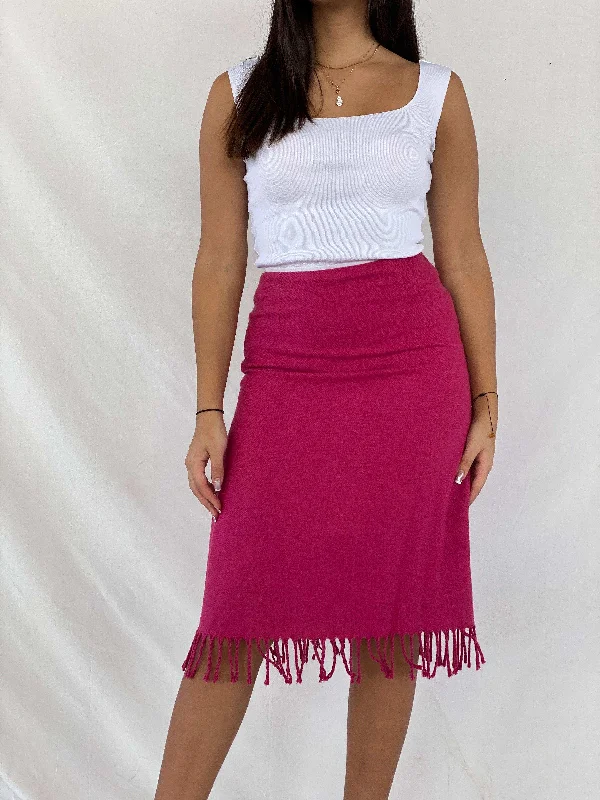 90s/00s Esprit Fringed Midi Skirt