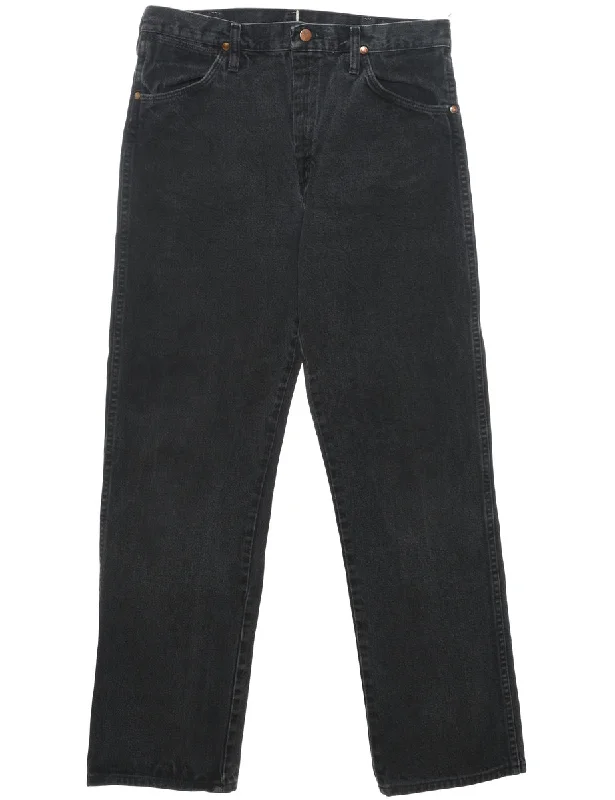 Black Classic Straight-Fit Wrangler Jeans - W30 L31