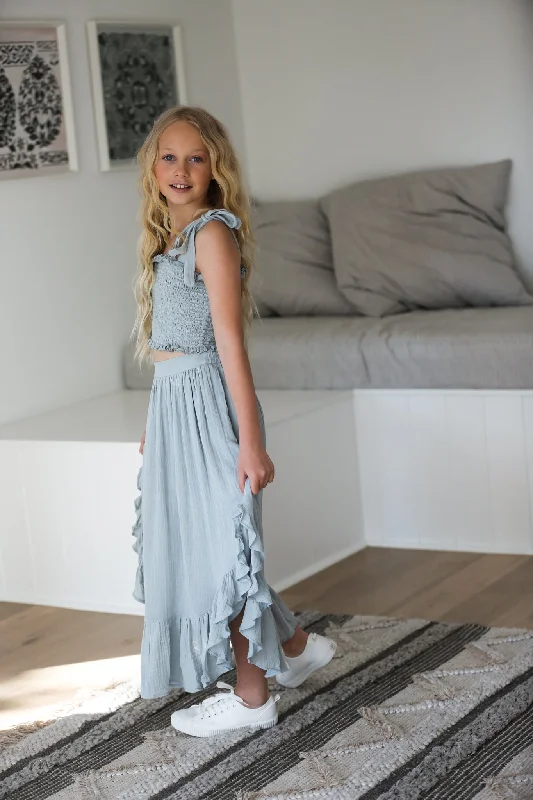 Iris Blue Maxi skirt & top