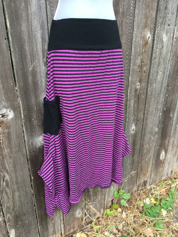 Fuscia and black stripes