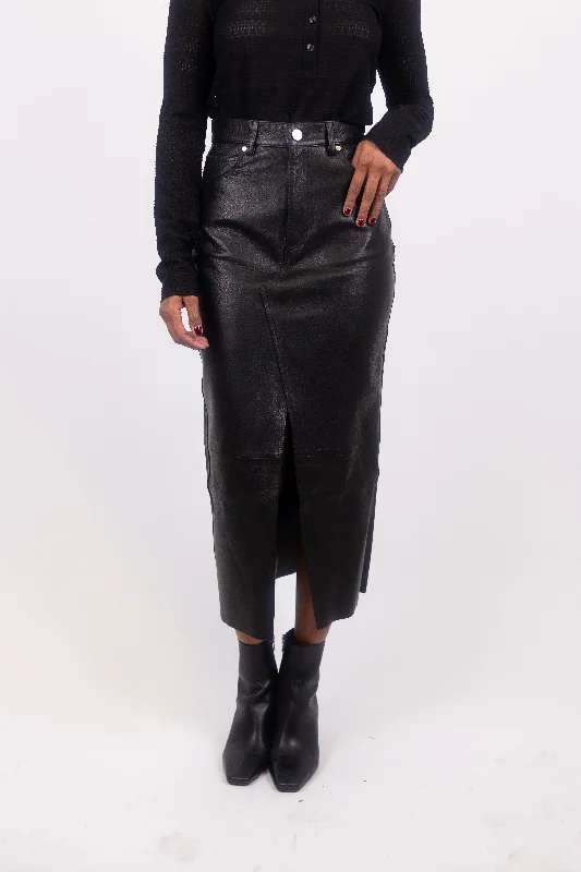 The Leather Midaxi Skirt