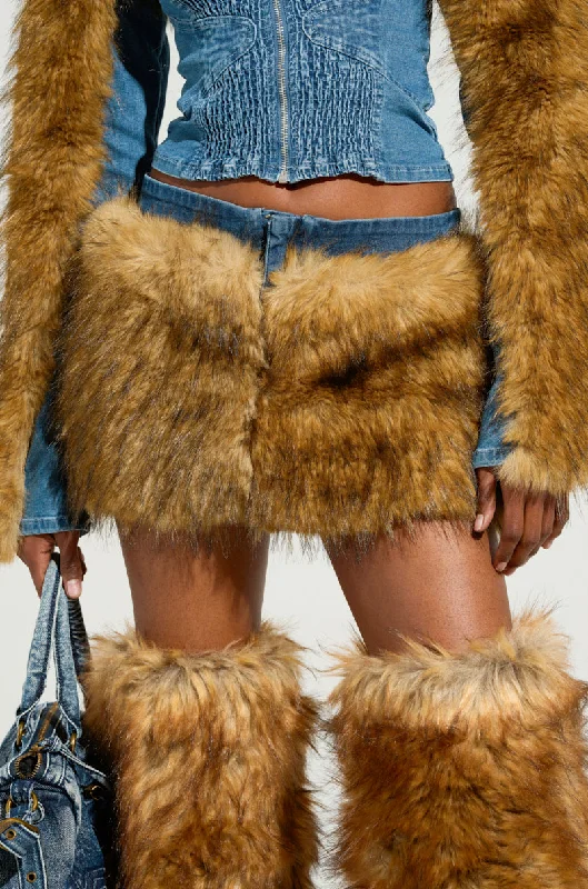 OUT OF THE BLUE FUR MINI SKIRT