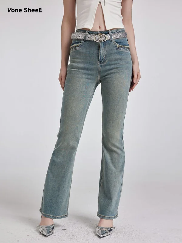 High Street blue ladies skinny jeans【s0000007177】