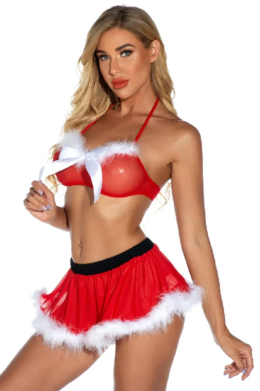 Santa's Secret Bra and Skirt Set