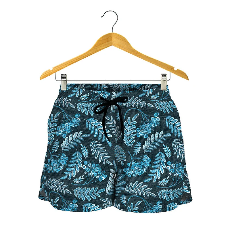 Tropical Denim Jeans Pattern Print Women's Shorts