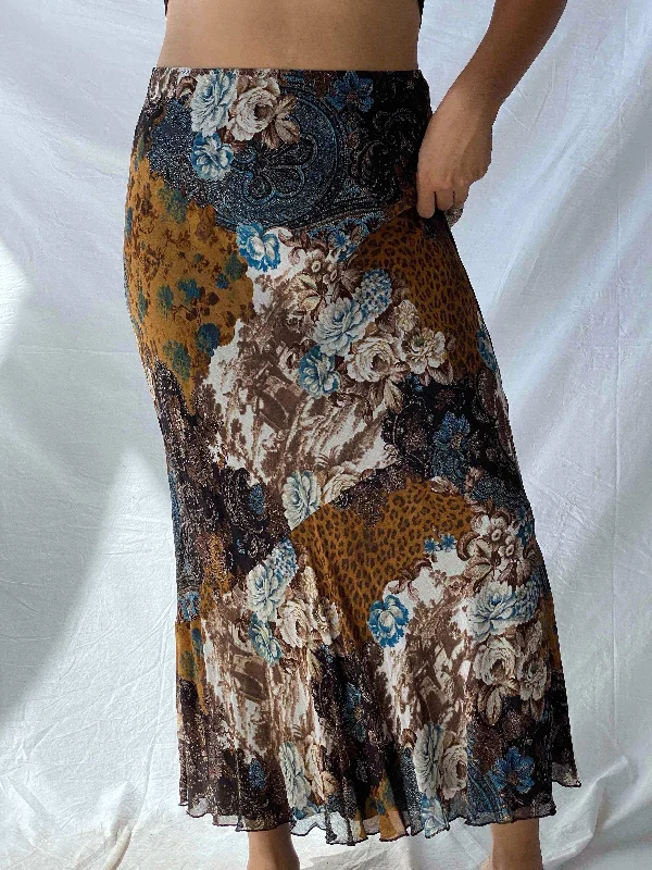 Vintage Apanage Floral Maxi Skirt