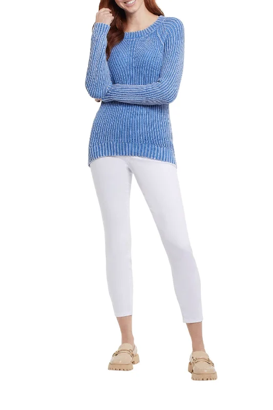 Tribal Cotton Cable Knit Sweater 7502O-4632-2892 Prep Blue Sweater Knitwear Pullover Tribal Cotton Cable Knit Sweater 7502O-4632-2892 Prep Blue Sweater Knitwear Pullover