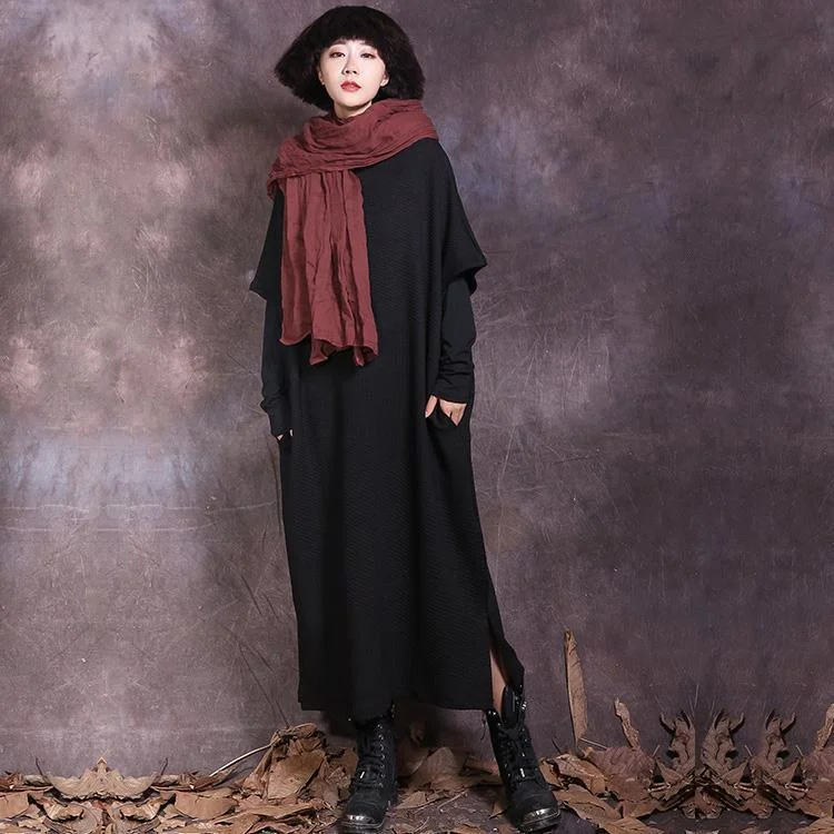 Women side open Sweater Aesthetic Vintage black Mujer knit top high neck autumn Iron Safe Non-Iron Wrinkle Free Women side open Sweater Aesthetic Vintage black Mujer knit top high neck autumn Iron Safe Non-Iron Wrinkle Free