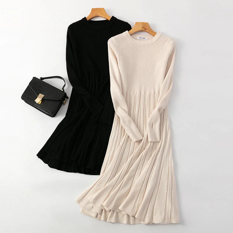Julia Fashion - Chic Long Dress Women Knit Maxi Sweater Dresses Machine Wash Dry Clean Hand Wash Julia Fashion - Chic Long Dress Women Knit Maxi Sweater Dresses Machine Wash Dry Clean Hand Wash