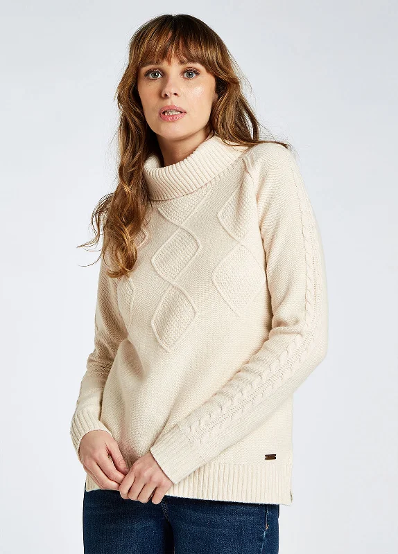 Belleek Chunky Roll Neck Sweater - Chalk