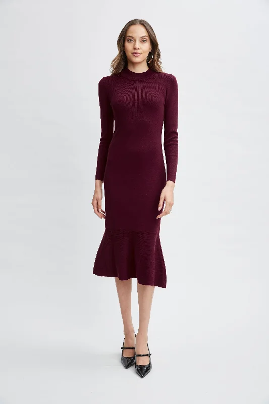 T-Tahari Flare Sweater Dress