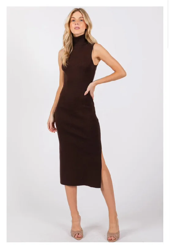 MG Turtle Neck Sweater Midi Dress