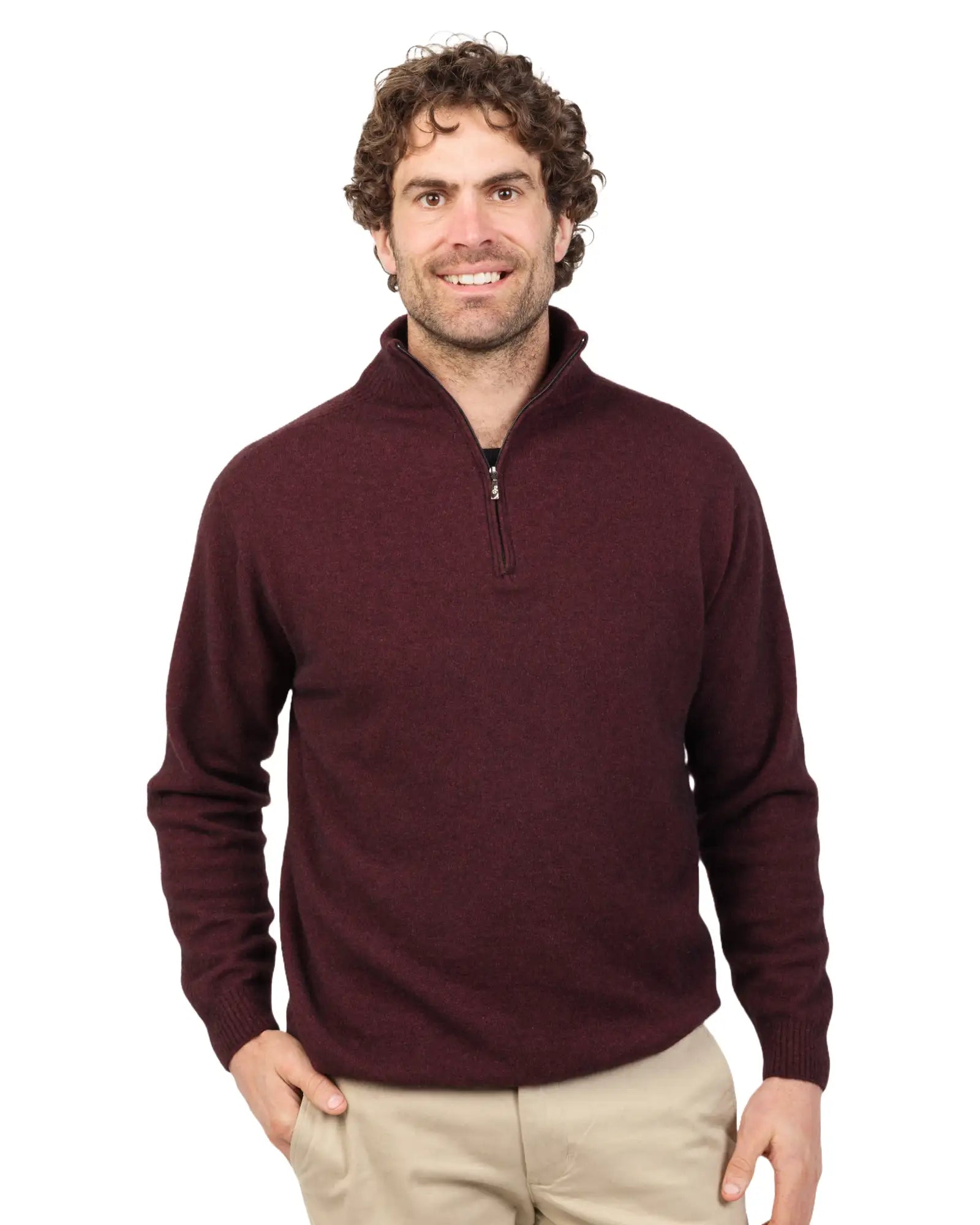 Shiraz Lightweight Half Zip Merino Sweater - NB336