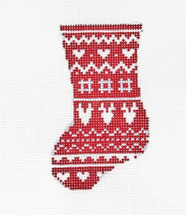 23-312 Red Sweater Mini Stocking