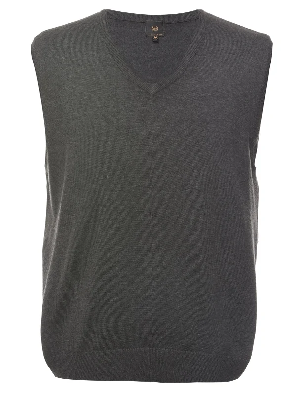 Dark Grey Sweater Vest - M