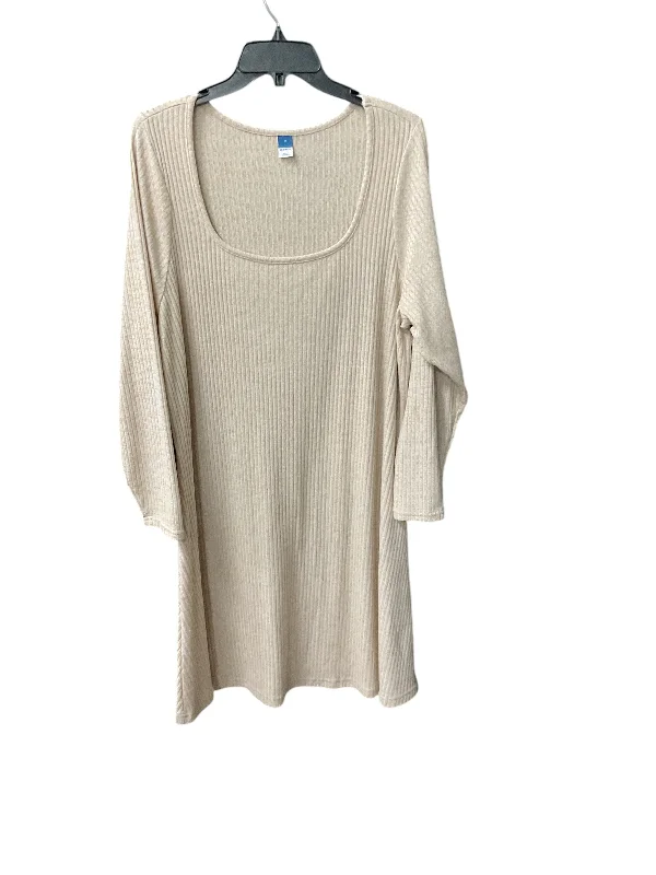 Dress Sweater By Old Navy In Tan, Size: 2x